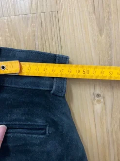 Kurze dunkelblaue Paulgos Trachten Lederhose GR 52 L mit Trägern