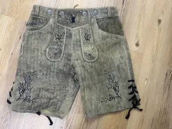 Kurze graue Paulgos Trachten Lederhose GR 48 M