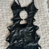 Kurzes Kleid schwarz Party Nachtwäsche