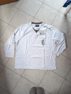 Langarmshirt weiß 4XL