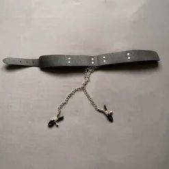 Leather Choker, Rave, Leder
