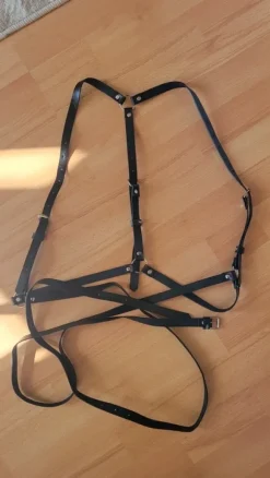 Leder Harness schwarz