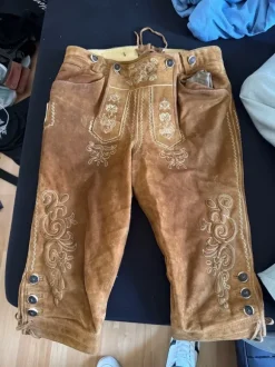 Lederhose braun, Größe 46