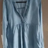 Leichte Jeansbluse, Longshirt, H&M, Umstands-Shirt, Schwangerschaftsbluse Gr. S