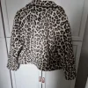 Leopard cropped jas / teddy jacket