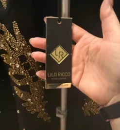 Lilo Ricco Pashmina Cape Gr. 38 Schwarz Gold Strass Elegant festlich Abend Poncho Luxus