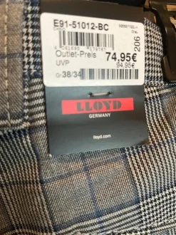Lloyd Hose Karo Gr. 38/34