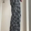 Loose bootcut Hose mit Muster