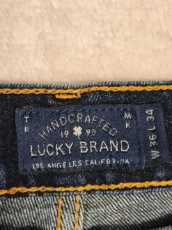Lucky Brand Men's Straight Leg Dark Wash Jeans Size 36x34 – 1990 Los Angeles Premium Denim