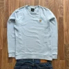 Lyle & Scott Crewneck Sweater Hellblau S – 100% Cotton, Eagle-Logo
