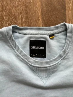 Lyle & Scott Crewneck Sweater Hellblau S – 100% Cotton, Eagle-Logo