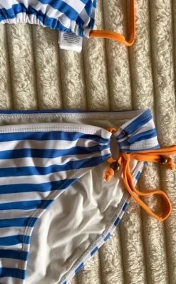 Maritimer Bikini von Janina – Blau-Weiß gestreift Gr M