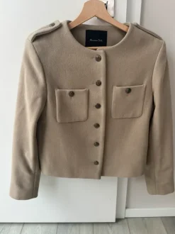 Massimo Dutti Jacke/ Blazer beige