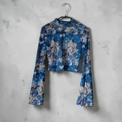 Mesh Langarmshirt Damen Größe M Neu