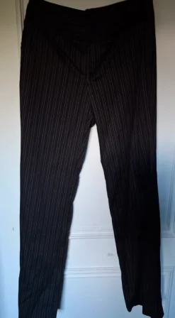 MEXX Anzug Hose Gr. 38 Nadelstreifen schwarz
