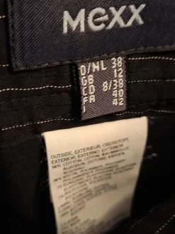 MEXX Anzug Rock kurz Gr. 38 schwarz Nadelstreifen