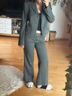 Mexx grauer Hosenanzug mit Nadelstreifen Gr.38