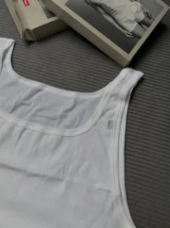 mey Noblesse Herren Unterhemden / Tank Tops Round Cut Set weiß Gr. 7
