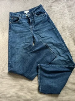 midblue denim jeans wideleg