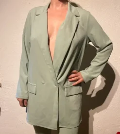 Mint grünes anzug Set schlaghose und Blazer