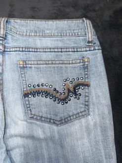 Miss Me Style Jeans Hellblau – Studded Flared | Y2K | Pasha Style | Low Waist