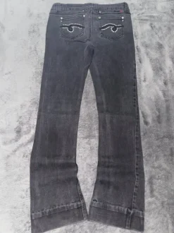 Miss Me Style Jeans Schwarz – Studded Flared | Y2K | Pasha Style | Low Waist
