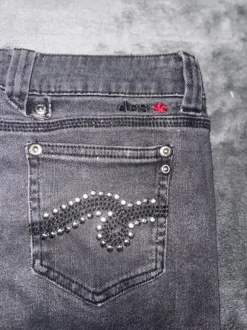 Miss Me Style Jeans Schwarz – Studded Flared | Y2K | Pasha Style | Low Waist