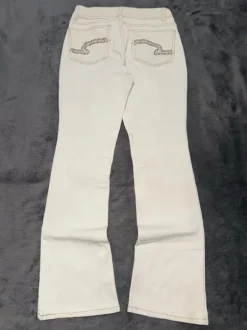 Miss Me Style Jeans Weiß/Cream – Studded Flared | Y2K | Pasha Style | Low Waist