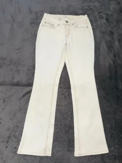 Miss Me Style Jeans Weiß/Cream – Studded Flared | Y2K | Pasha Style | Low Waist