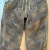 Neue Trachten Lederhose Kniebund Größe 50 aus Rindsleder mit Trägern
