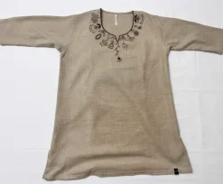 New Linen-Cotton Kurta Pyjama - L