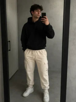 Nike Cargo Jogginghose | Standard Fit | M | Beige | Y2K Streetwear