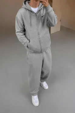 Nike Dri-FIT Full Zip Hoodie in Grau | L