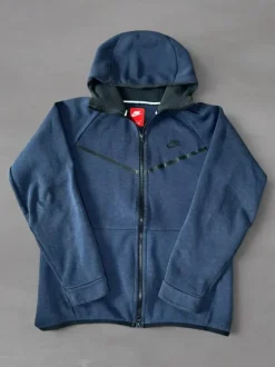Nike Tech Hoodie Jacke Dunkelblau Size