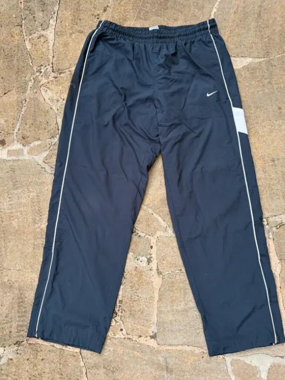Nike Vintage Trackpants | Open Leg | Größe XL | Dunkelblau | Y2K 2000er