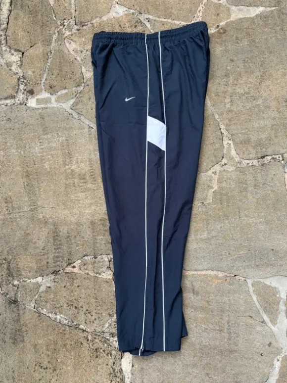 Nike Vintage Trackpants | Open Leg | Größe XL | Dunkelblau | Y2K 2000er
