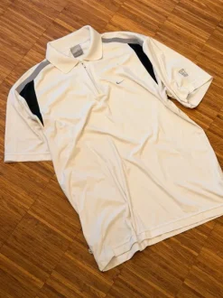 Nike Vintage Retro Y2K Poloshirt Shirt Training L Weiß