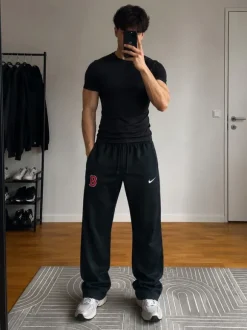 Nike Wide Leg Trackpants / Sweatpants – Schwarz – Größe M