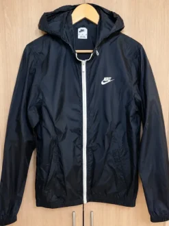Nike Windbreaker Jacke Schwarz Weiß Herren Größe S Kapuze Übergangsjacke