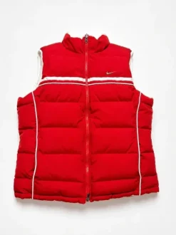 Nike Y2K Vintage Weste Rot Weiß Gr. XL Wendbar