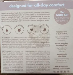 Nippli nipplecover nude selbsthaftend mit travel case