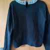 Oberteil Pullover Peter-Pan-Kragen Spitze H&M Größe Xl schwarz