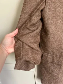 Offen Blazer mit gerafften Ärmeln