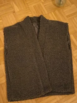 ONLY Teddy Weste fleece grau gr s 36 oversize
