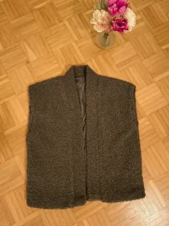 ONLY Teddy Weste fleece grau gr s 36 oversize