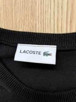 Originaler Schwarzer Lacoste Herren-Feinstrickpullover