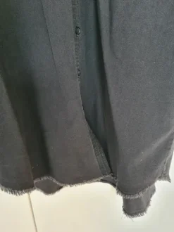 Oversized Jeanshemd/Jeanskleid, Pull&Bear, Grau/Schwarz, Gr. L