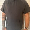 Oversized Short Sleeve Hoodie / Techwear Style / Grau
