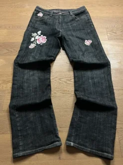 Pashanim 2000 Y2k Archiv Style Baggy bootcut Jeans