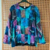 Patchwork jasje/vest Nieuw van Luna Paars/blauw